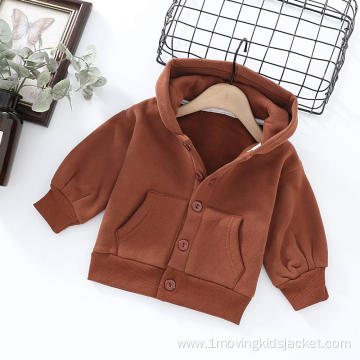 Children's Spring And Autumn Cardigan Sweater Hooded